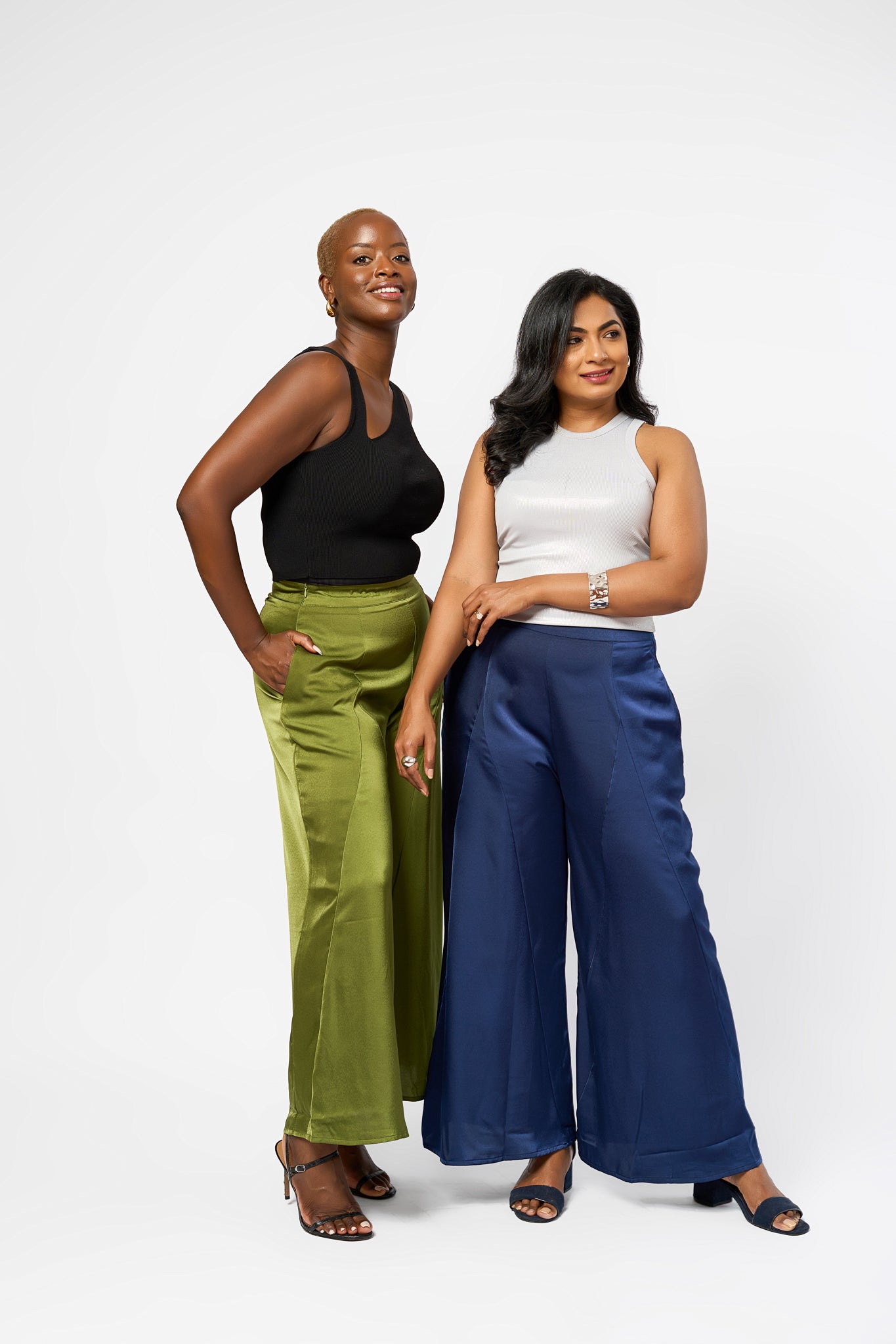 SILK FLARED PANTS