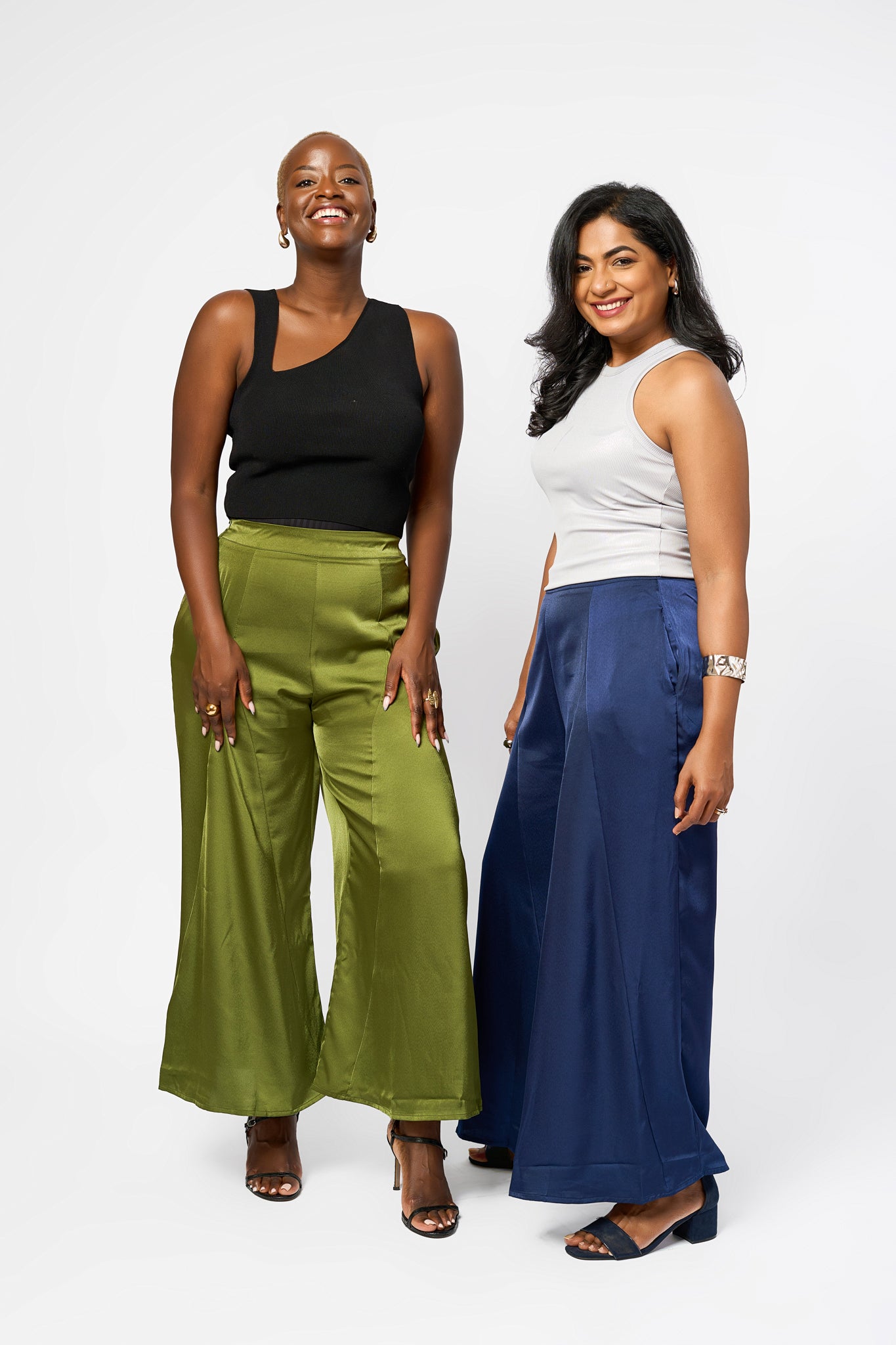 SILK FLARED PANTS