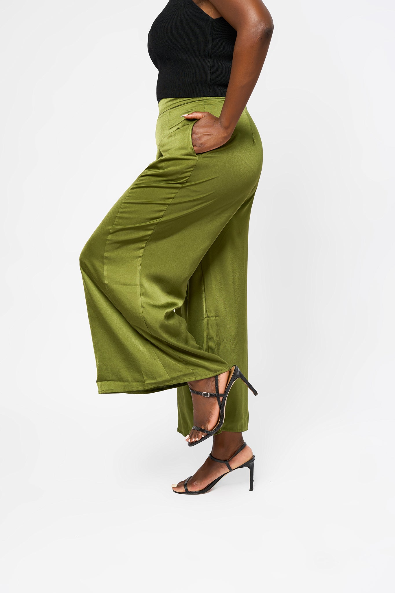 SILK FLARED PANTS