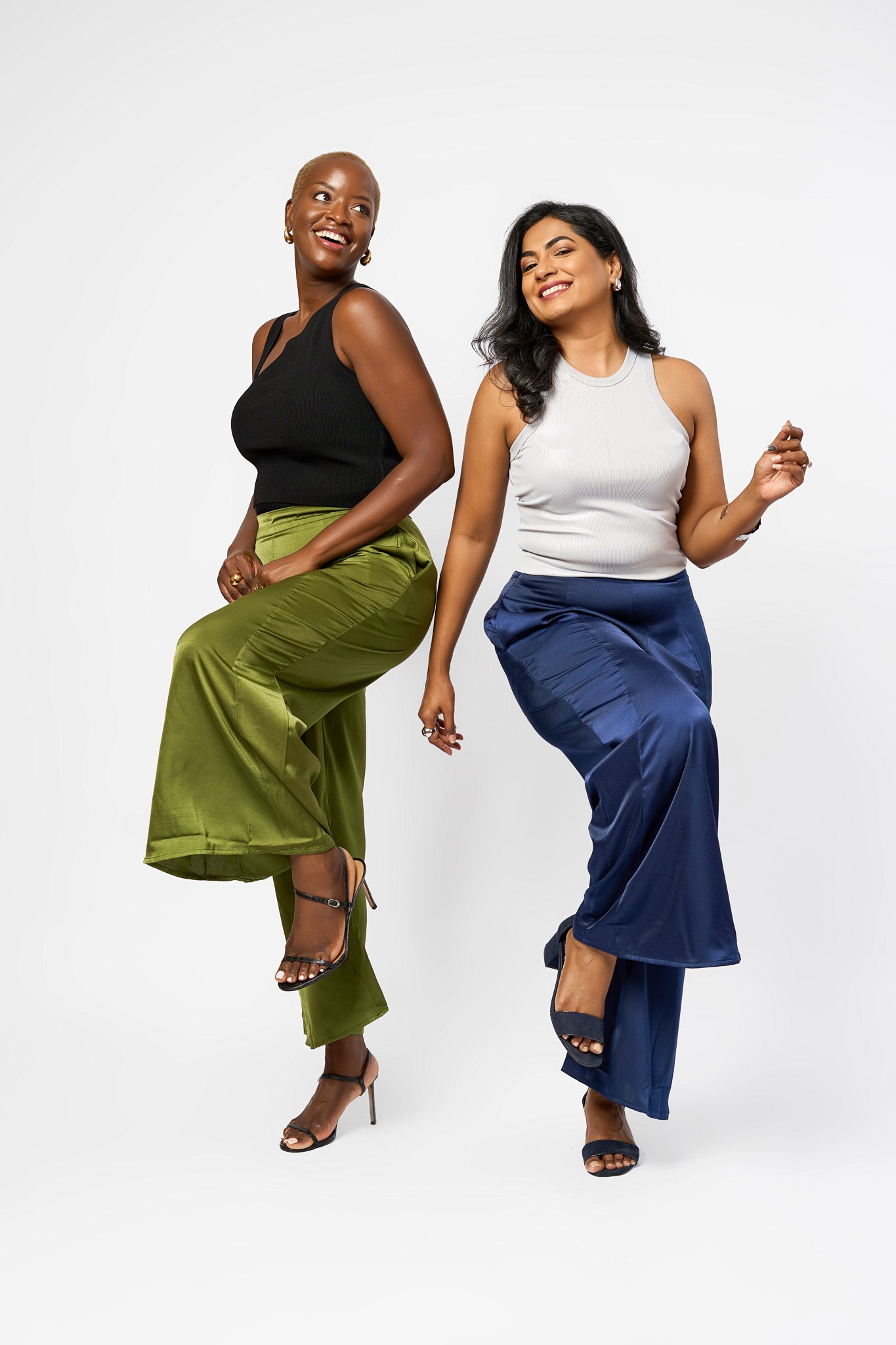 SILK FLARED PANTS