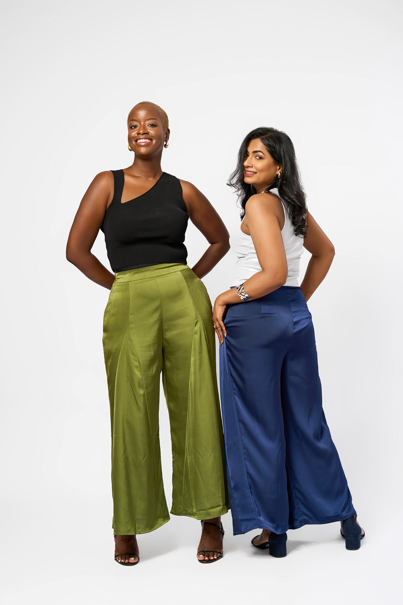 SILK FLARED PANTS