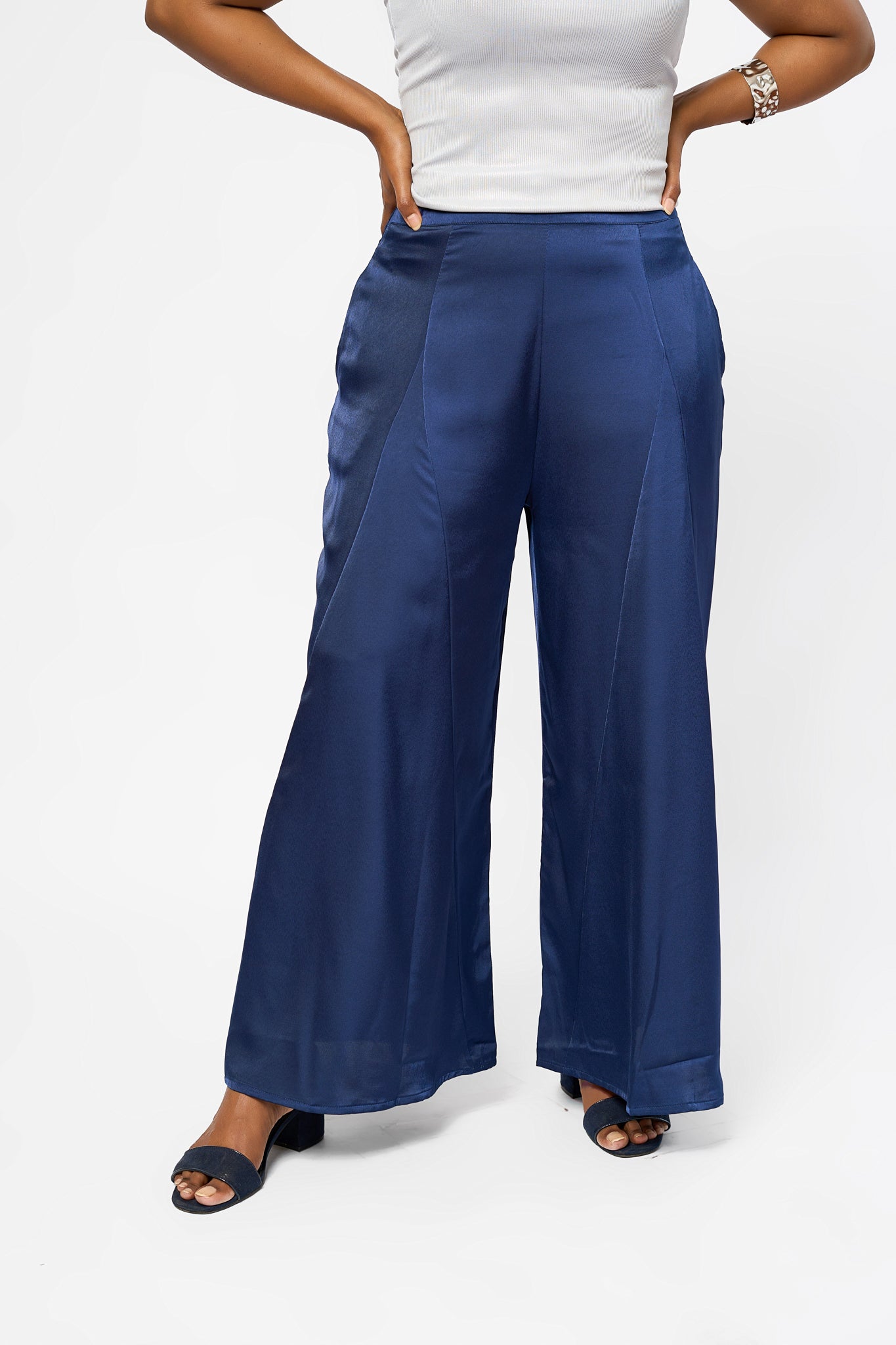 SILK FLARED PANTS