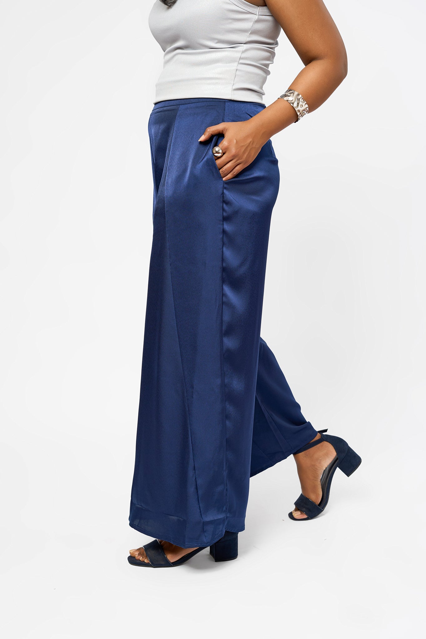 SILK FLARED PANTS