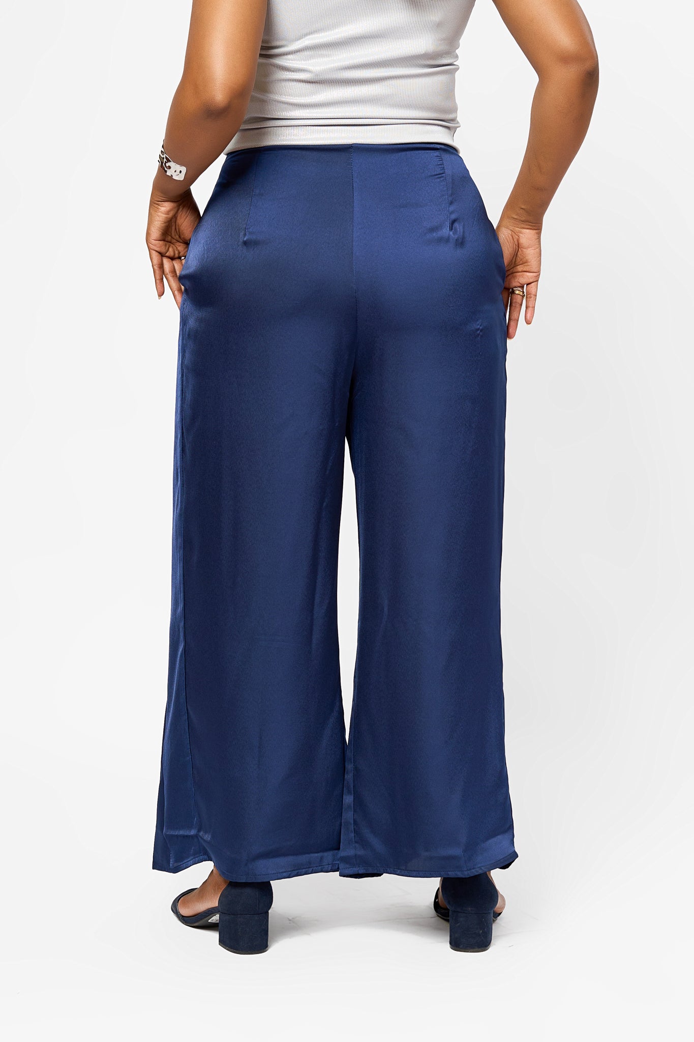 SILK FLARED PANTS