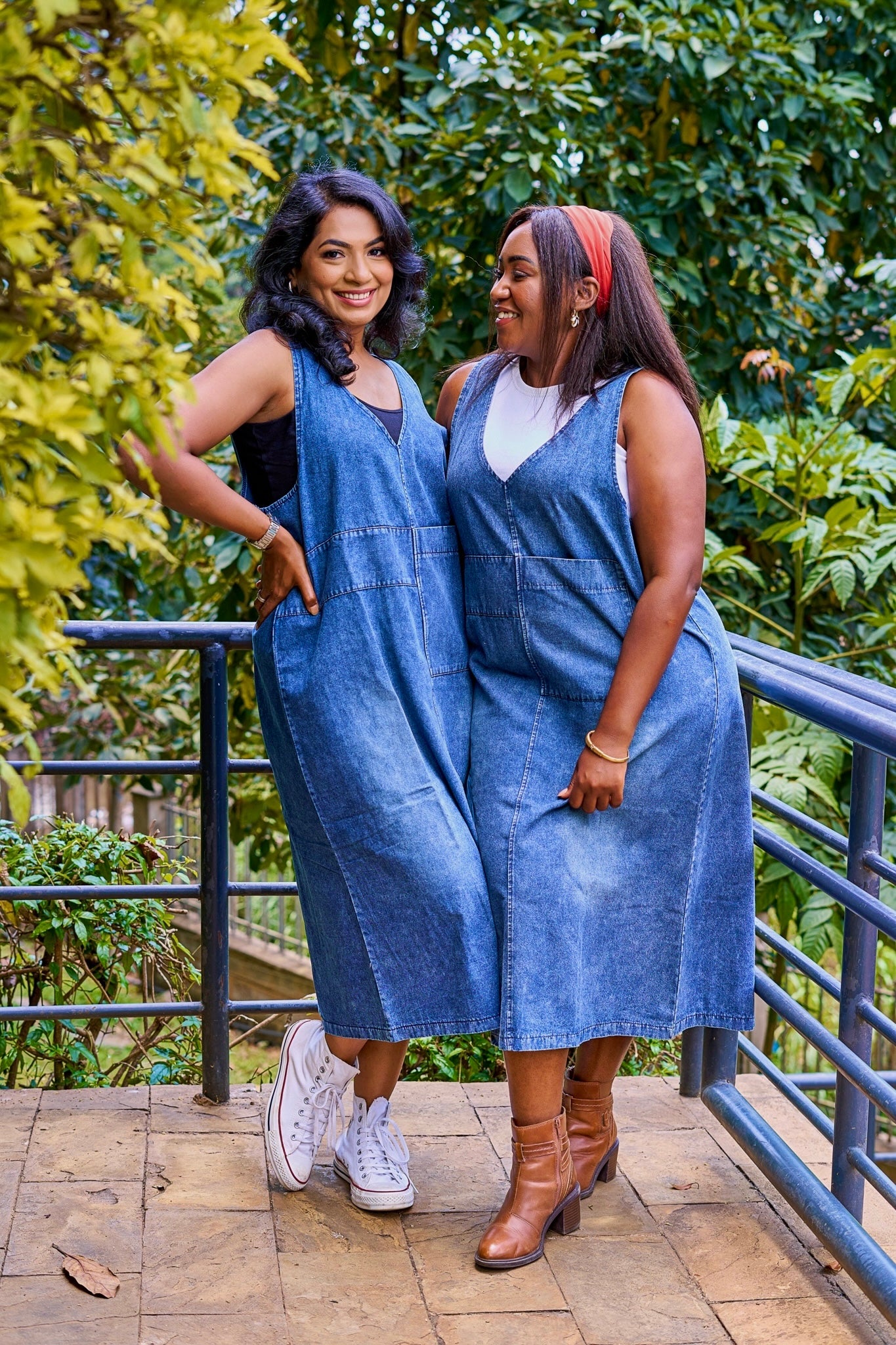 Denim Suspender Dress